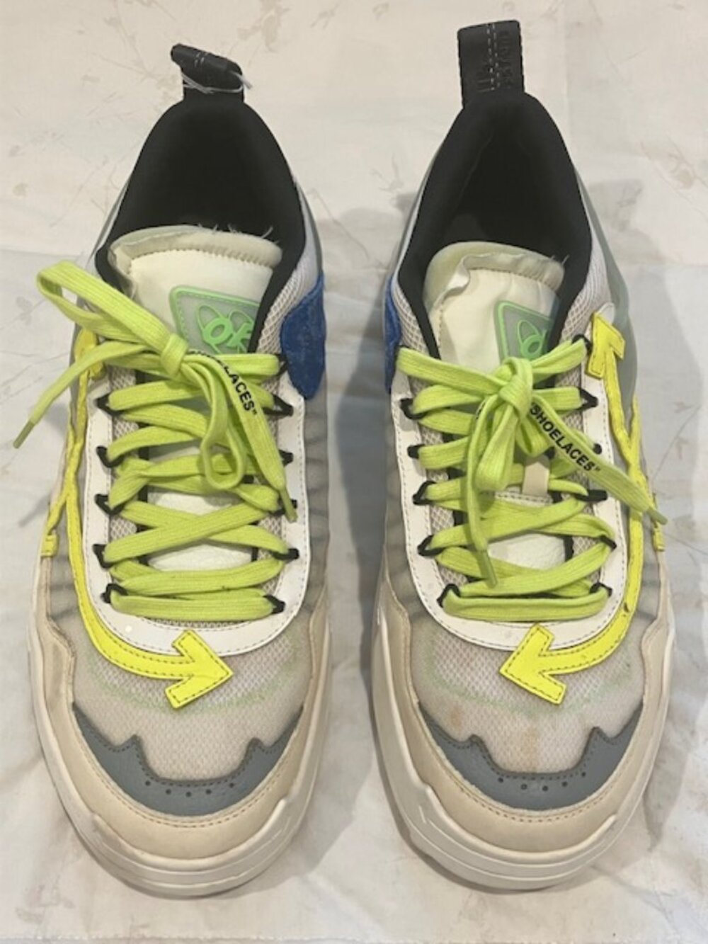 Off-White ODSY-1000 Sneaker - White Yellow - Men's - Size 10.5 US / 44 EU